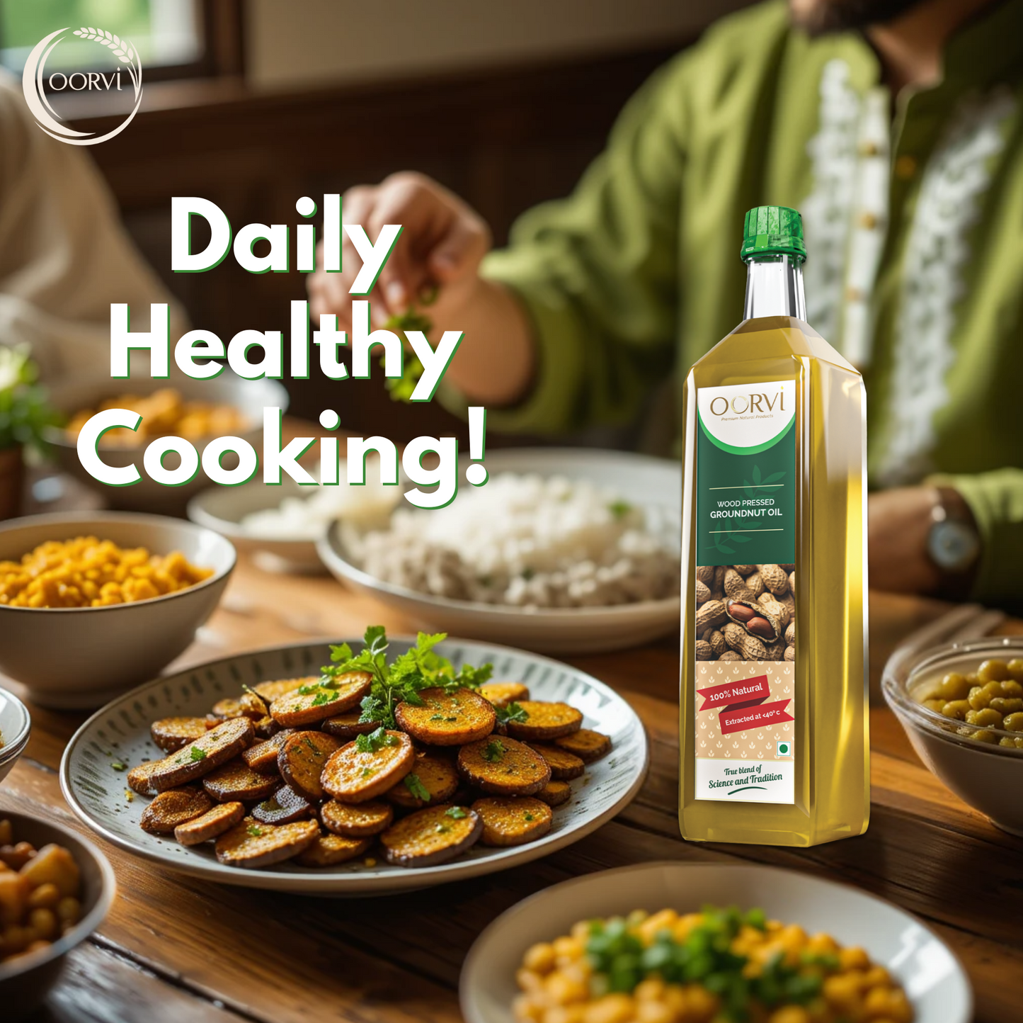 WOOD PRESSED GROUNDNUT OIL - 1 L