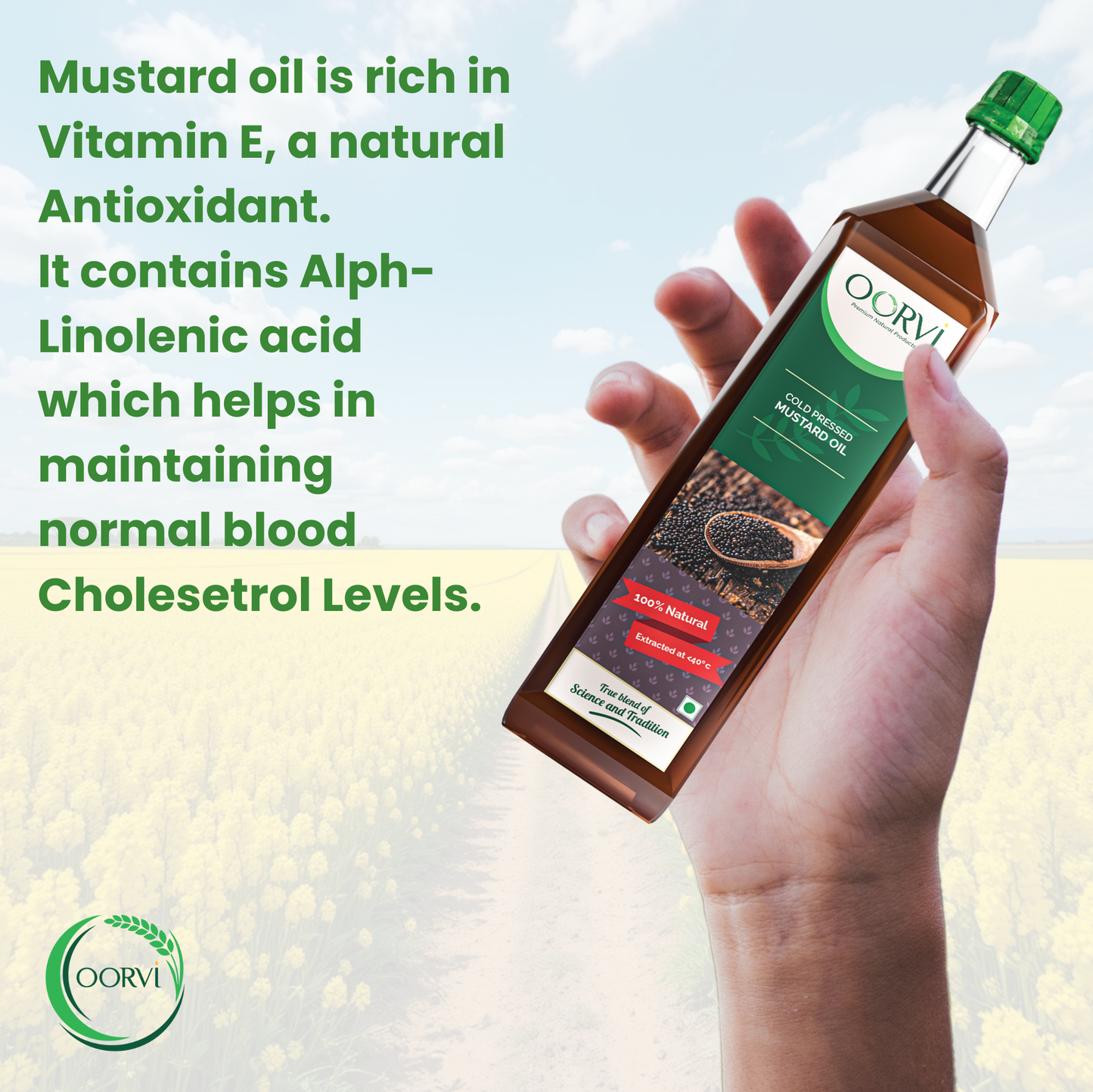 COLD PRESSED MUSTARD OIL - 500mL