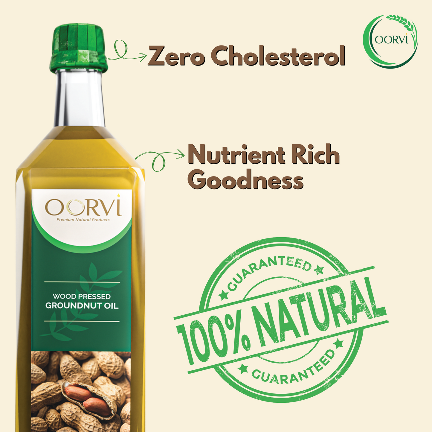 WOOD PRESSED GROUNDNUT OIL - 1 L