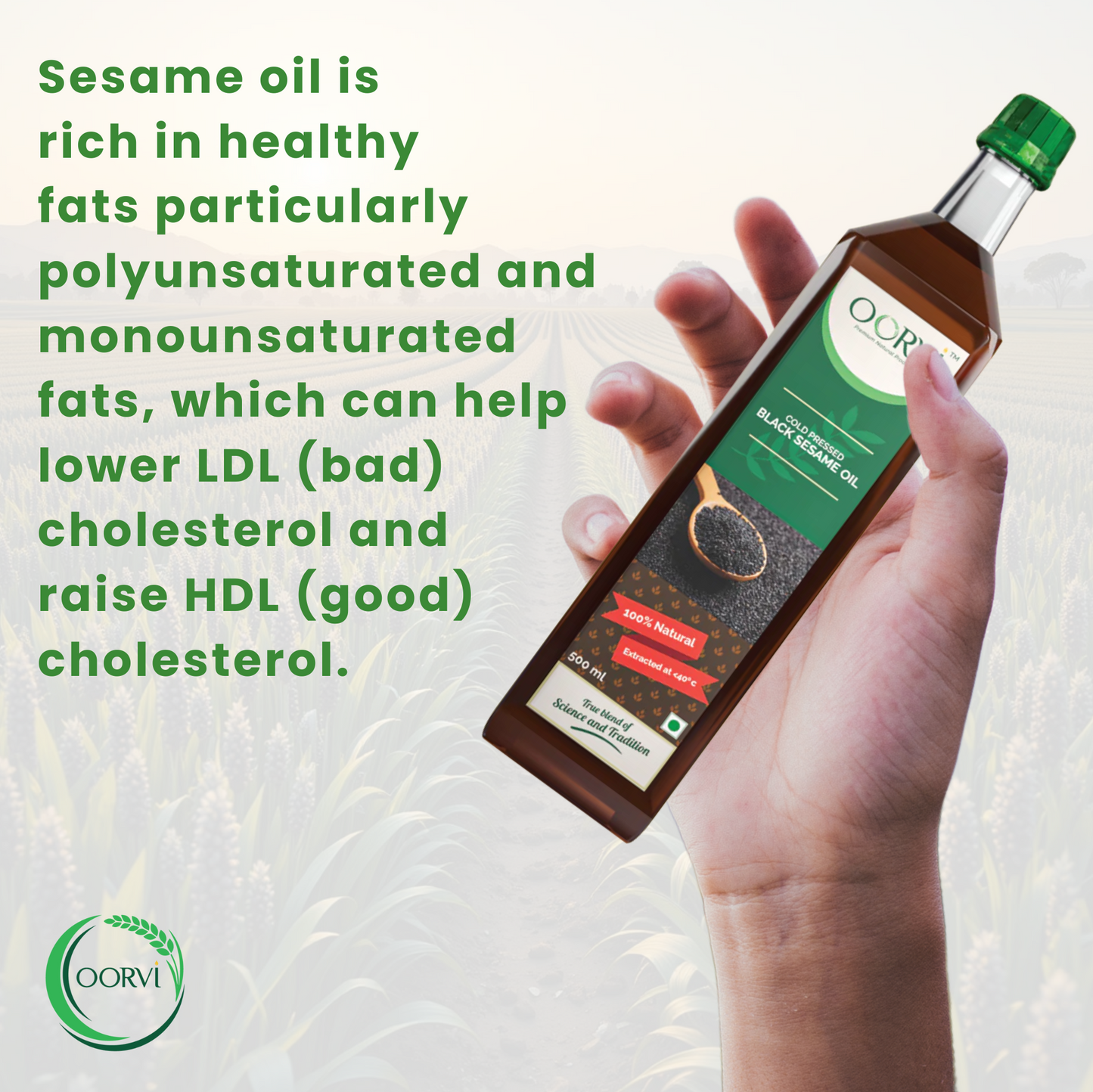 COLD PRESSED BLACK SESAME OIL - 500mL